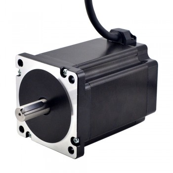 S Series Nema 34 Stepper Motor 1.8 Deg 8.5Nm(1203.94oz.in) 6.0A 2 Phase Key-way Shaft 4 Wires