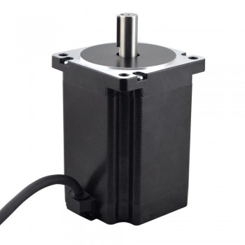 S Series Nema 34 Stepper Motor 1.8 Deg 8.5Nm(1203.94oz.in) 6.0A 2 Phase Key-way Shaft 4 Wires