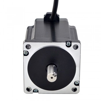 S Series Nema 34 Stepper Motor 1.8 Deg 8.5Nm(1203.94oz.in) 6.0A 2 Phase Key-way Shaft 4 Wires