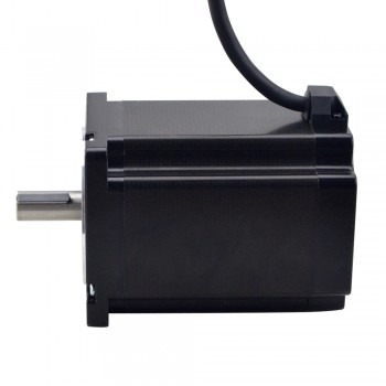 S Series Nema 34 Stepper Motor 1.8 Deg 8.5Nm(1203.94oz.in) 6.0A 2 Phase Key-way Shaft 4 Wires