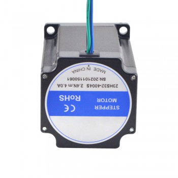 Nema 23 Stepper Motor 2 Phase 2.4Nm(339.79oz.in) 4A 57x57x82mm 4 Wires 15mm D-cut Shaft