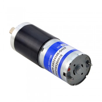 12V Brushed DC Geared Motor 7.7Kg.cm 10.5RPM with 428.68:1 Planetary Gearbox Speed Reduction Gear DC Motor
