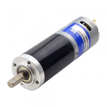 24V Brushed DC Geared Motor 11.5Kg.cm 12RPM with 369:1 Planetary Gearbox Shaft Diameter 6mm