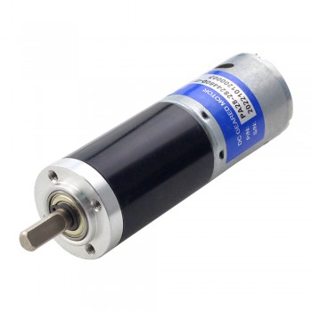 24V Brushed DC Geared Motor 5.9Kg.cm 24RPM High Speed with 189:1 Planetary Gearbox