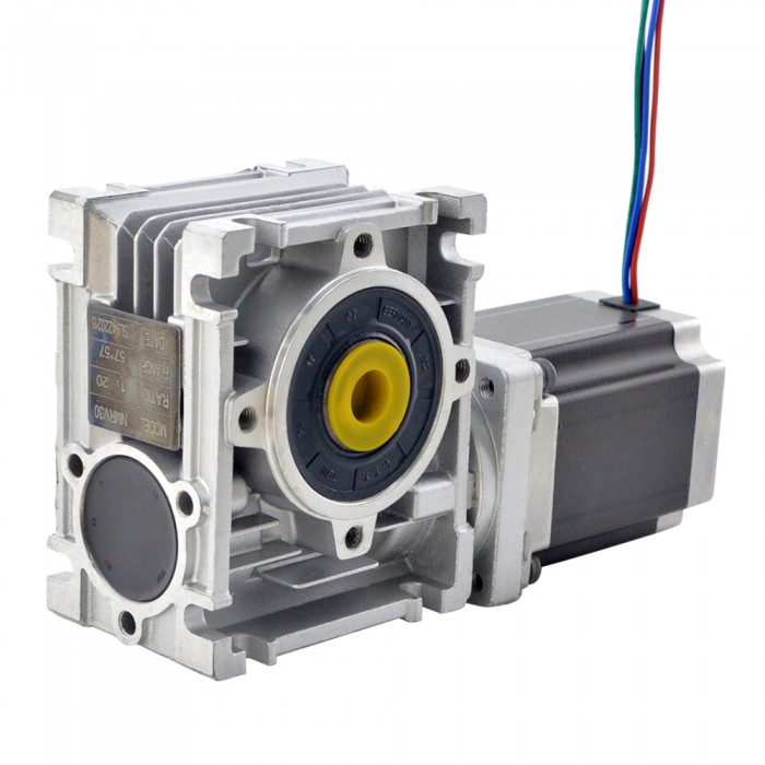 Nema 23 Worm Gearbox Stepper Motor 7.5:1 L=76mm Worm Geared NMRV30 Worm Gear Speed Reducer