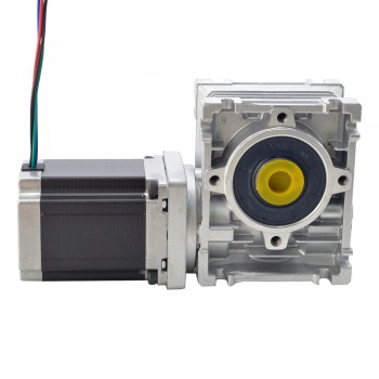 Nema 23 Stepper Motor Worm Geared Reducer 10:1 L=113mm Worm Gearbox NMRV30 Worm Gear Speed Reducer