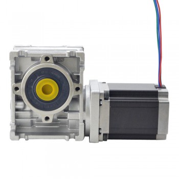 Nema 23 Worm Gearbox Stepper Motor L=76mm 5:1 Worm Gearbox NMRV30 Worm Gear Speed Reducer