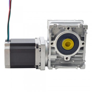 Nema 23 Worm Gearbox Stepper Motor L=76mm 5:1 Worm Gearbox NMRV30 Worm Gear Speed Reducer