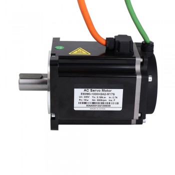 1000W AC Servo Motor Kit 3000rpm 3.18Nm with Servo Driver & 17-Bit Encoder IP65 E6 Series