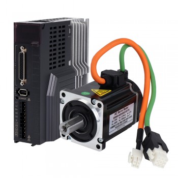 400W AC Servo Motor Kit 3000rpm 1.27Nm with Servo Driver &17-Bit Encoder IP65 E6 Series