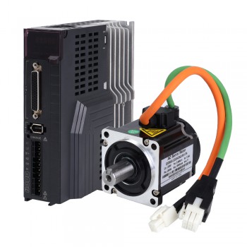 200W AC Servo Motor Kit 3000rpm 0.64Nm with Servo Driver& 17-Bit Encoder IP65 E6 Series