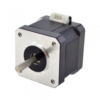 E Series Nema 17 Stepper Motor Bipolar 0.9 Deg 30Ncm(42.48oz.in) 1.5A 42x42x38mm D-Cut Shaft 4 Wires