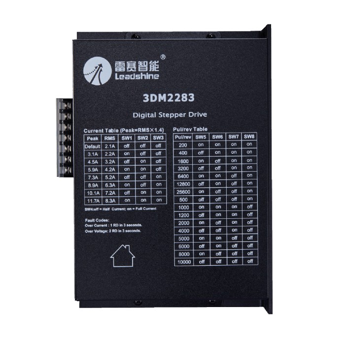 Leadshine 3DM2283 Digital Stepper Driver 2.1-11.7A 176-253VAC for 3-Phase Nema 34, 42, 52 Stepper Motor