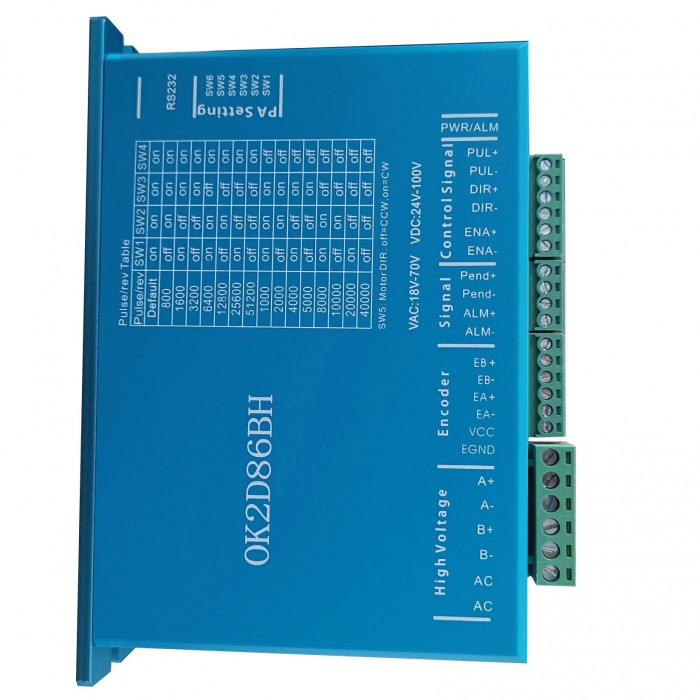 Closed Loop Stepper Driver 0~8.2A 18~70VDC for Nema 34 Stepper Motor