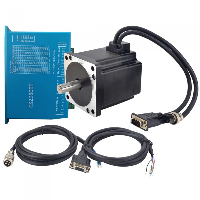 1 Axis Closed Loop Stepper Motor CNC Kit YE Series 4.8 Nm 6.0 A Nema 34 Closed Loop Motor & Driver