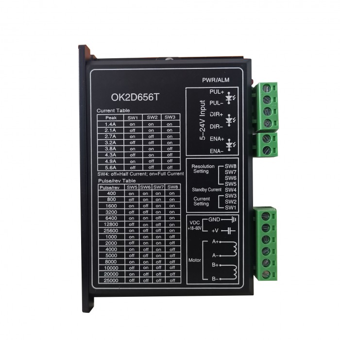 OK2D656T Two-phase Stepper Driver for NEMA23 NEMA24 NEMA34 Stepper Motor