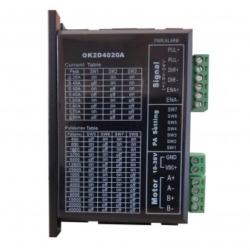 Digital Stepper Driver 0.2-2A 5-24 VDC for NEMA 8, NEMA 11, NEMA16,  NEMA17 Stepper Motor