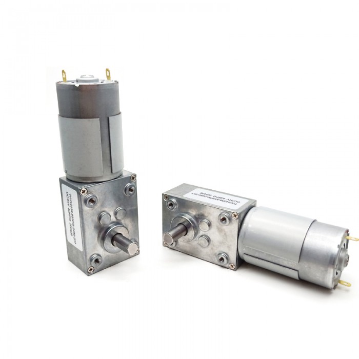 2Pcs 12V 24V High Torque DC Worm Gear Motor Permanent Magnet 10kg.cm 40*58mm