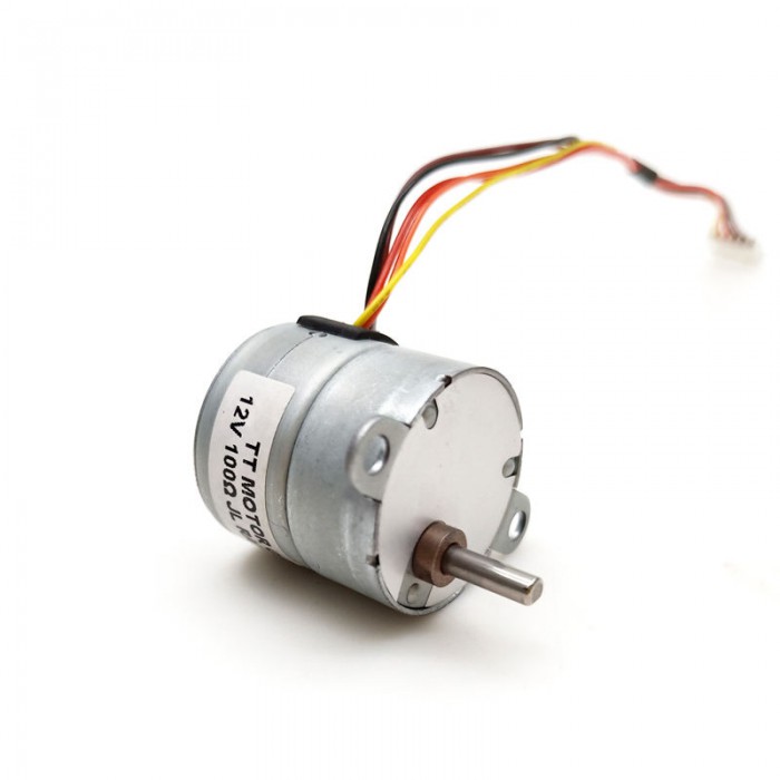 2Pcs 12V 4 Phase Stepper Gear Motor 7.5° 120mA 0.5kg.cm with Spur Gearbox 3mm-D shaft