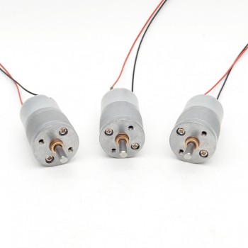 2Pcs 6V 12V High Torque Brush DC Gear Motor with Spur Gearbox 3kg.cm Permanent Magnet Motor