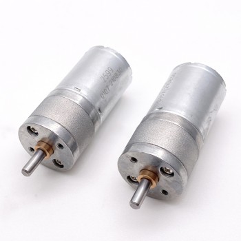 2Pcs 6V 12V High Torque Brush DC Gear Motor Reduction DC Motor 3kg.cm 24.4*30.8 mm