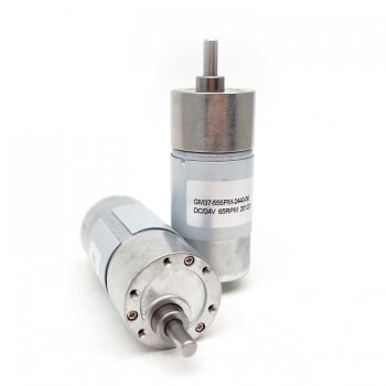 2Pcs 12V 24V Brushed DC Gear Motor Reduction DC Motor 10kg.cm 37*57mm