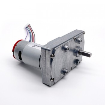 2Pcs 12V 24V Brushed DC Gear Motor with Encoder Reduction DC Motor 50kg.cm