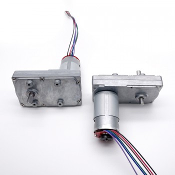 2Pcs 12V 24V Brushed DC Gear Motor with Encoder Reduction DC Motor 50kg.cm