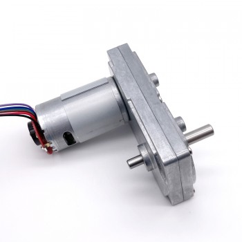 2Pcs 12V 24V Brushed DC Gear Motor with Encoder Reduction DC Motor 50kg.cm