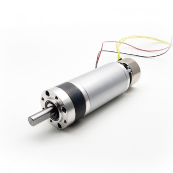 24V High Torque DC Planetary Gear Motor with Brake 1.0kg.cm 58RPM 45mm Diameter