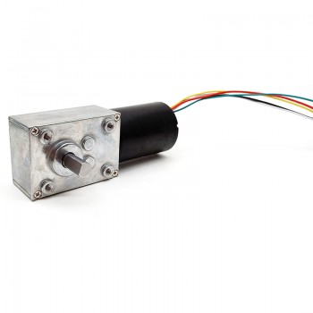 2Pcs 12V 24V High Torque DC Worm Gear Motor Permanent Magnet 10kg.cm 37*37mm