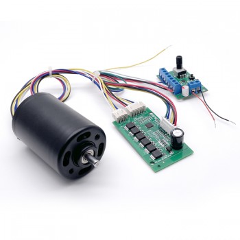 2Pcs 12V 24V Brushless DC Motor Electric BLDC DC Motor 500g.cm 21-24W 5000RPM