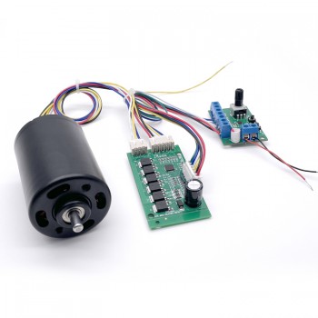 2Pcs 12V 24V Brushless DC Motor Electric BLDC DC Motor 500g.cm 21-24W 5000RPM