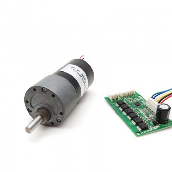 2Pcs 12V 24V Brushless DC Motor with Spur Gearbox High Speed BLDC Motor 4-850RPM 0.7-10kg.cm