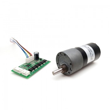 2Pcs 12V 24V Brushless DC Motor with Spur Gearbox High Speed BLDC Motor 4-850RPM 0.7-10kg.cm