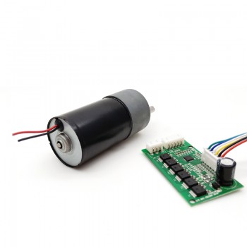 2Pcs 12V 24V Brushless DC Motor with Spur Gearbox High Speed BLDC Motor 4-850RPM 0.7-10kg.cm