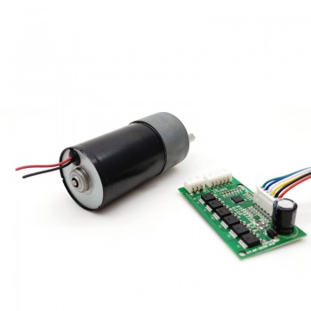 12V 24V Brushless DC Motor with Spur Gearbox High Speed BLDC Motor 4-850RPM 0.7-10kg.cm