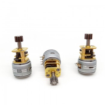 2Pcs 5V Micro DC Stepper Gear Motor with Gearbox Small DC Gear Motor 18° 500mA 700g,cm 2 Phase