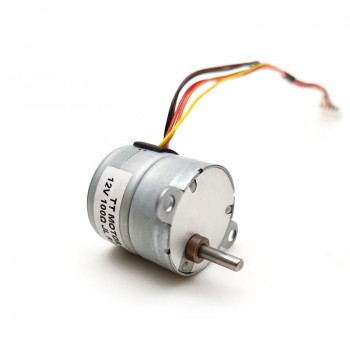 2Pcs 12V 4 Phase Stepper Gear Motor 7.5° 120mA 0.5kg.cm with Spur Gearbox 3mm-D shaft