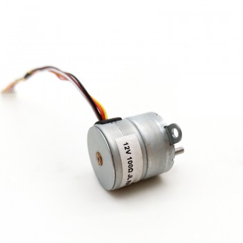 2Pcs 12V 4 Phase Stepper Gear Motor 7.5° 120mA 0.5kg.cm with Spur Gearbox 3mm-D shaft