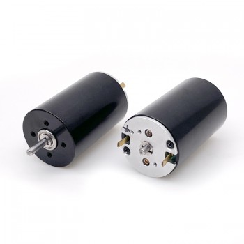 2Pcs 12V / 24V Brush DC Coreless Motor 1300-1500mA 1150g.cm 5500-6900r/min 45W 28 x45mm