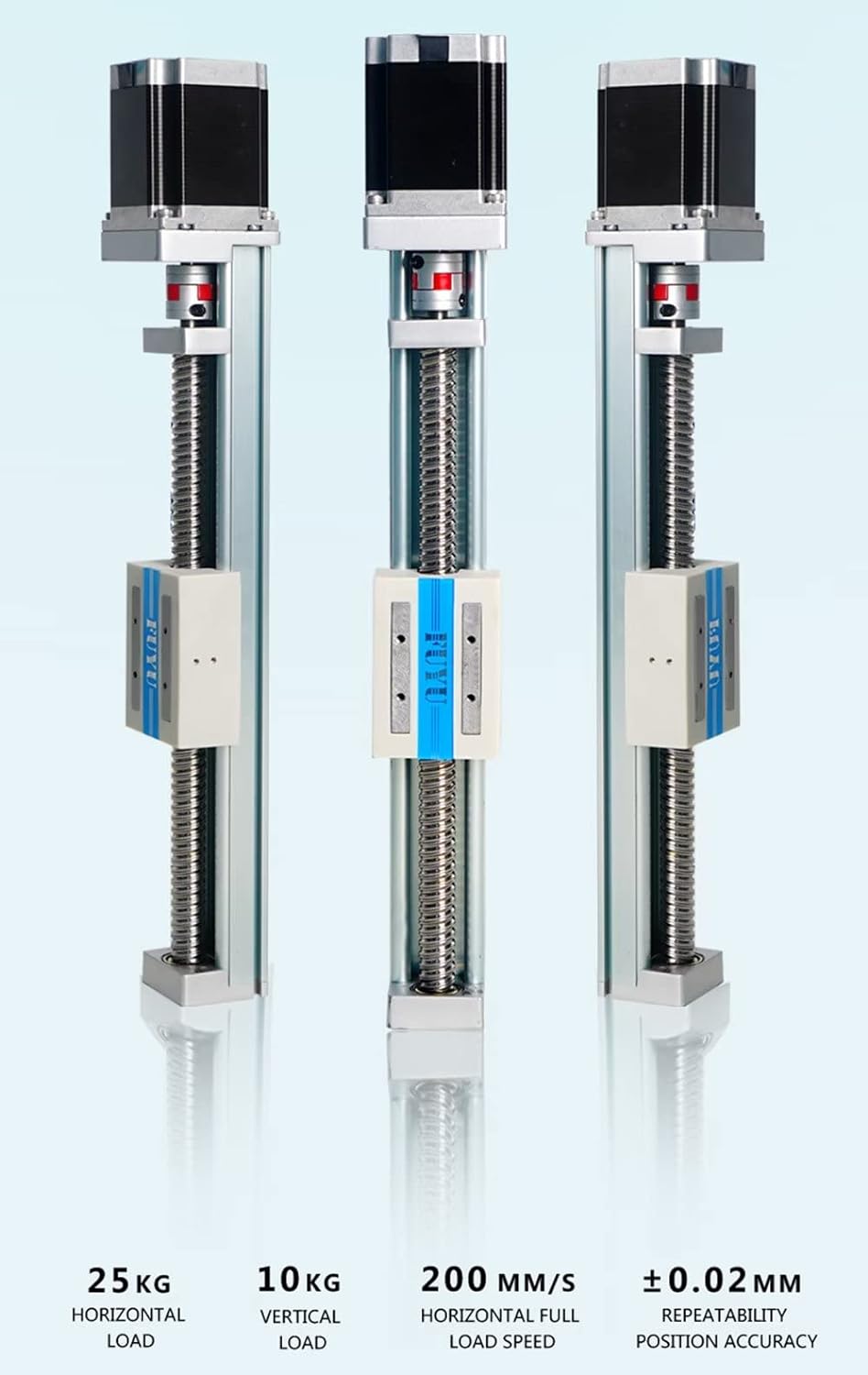 Guide de rail linéaire à montage latéral à vis à billes à double voie avec moteur pas à pas - Fuyu Technology Co., Ltd