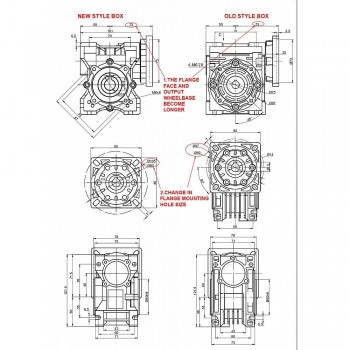 NMRV040 Worm Gearbox Speed Reducer 5:1 10:1 20:1 30:1 50:1 for Nema 34 Motor