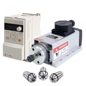 1.5KW CNC Air Cooled Spindle Motor 24000RPM 400Hz ER11+ 2HP VFD Variable Frequency Drive Inverter Kit