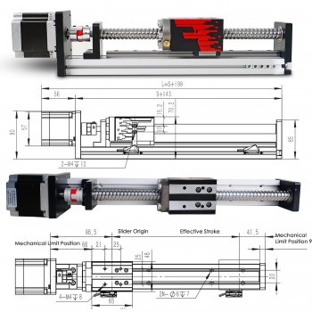 FSL40 Table Ball Screw Linear Motion Guide Stage Actuator with Nema 23 Stepper Motor