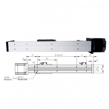 FSL40 Table Ball Screw Linear Motion Guide Stage Actuator with Nema 23 Stepper Motor