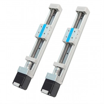 2Pcs FSK30J Mini Linear Rail Linear Guide Ball Screw Linear Actuator with Nema 11 Stepper Motor