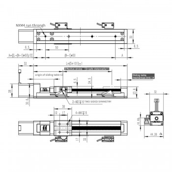 2Pcs FSK30J Mini Linear Rail Linear Guide Ball Screw Linear Actuator with Nema 11 Stepper Motor