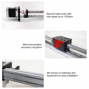 FSL40 Linear Guide Table Ball Screw Motion CNC Linear Guide Stage With Nema 23 Stepper Motor