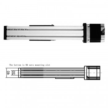 FSL40 Linear Guide Table Ball Screw Motion CNC Linear Guide Stage With Nema 23 Stepper Motor